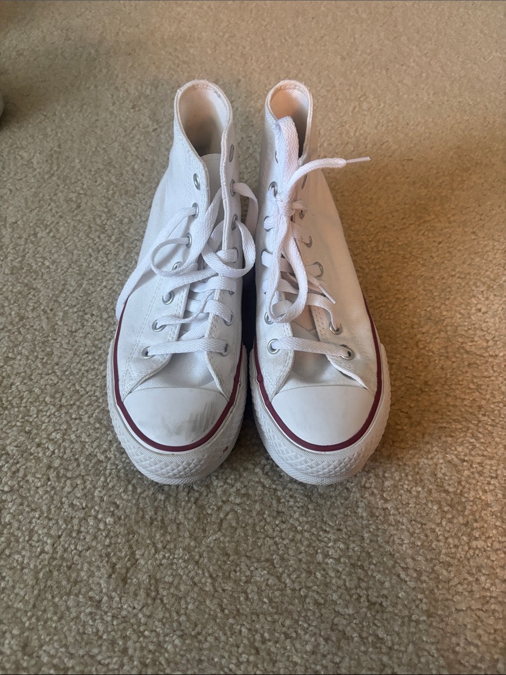 Kids White High-Top Converse